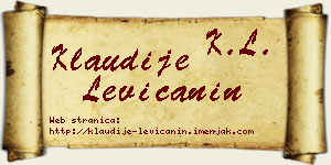 Klaudije Levičanin vizit kartica